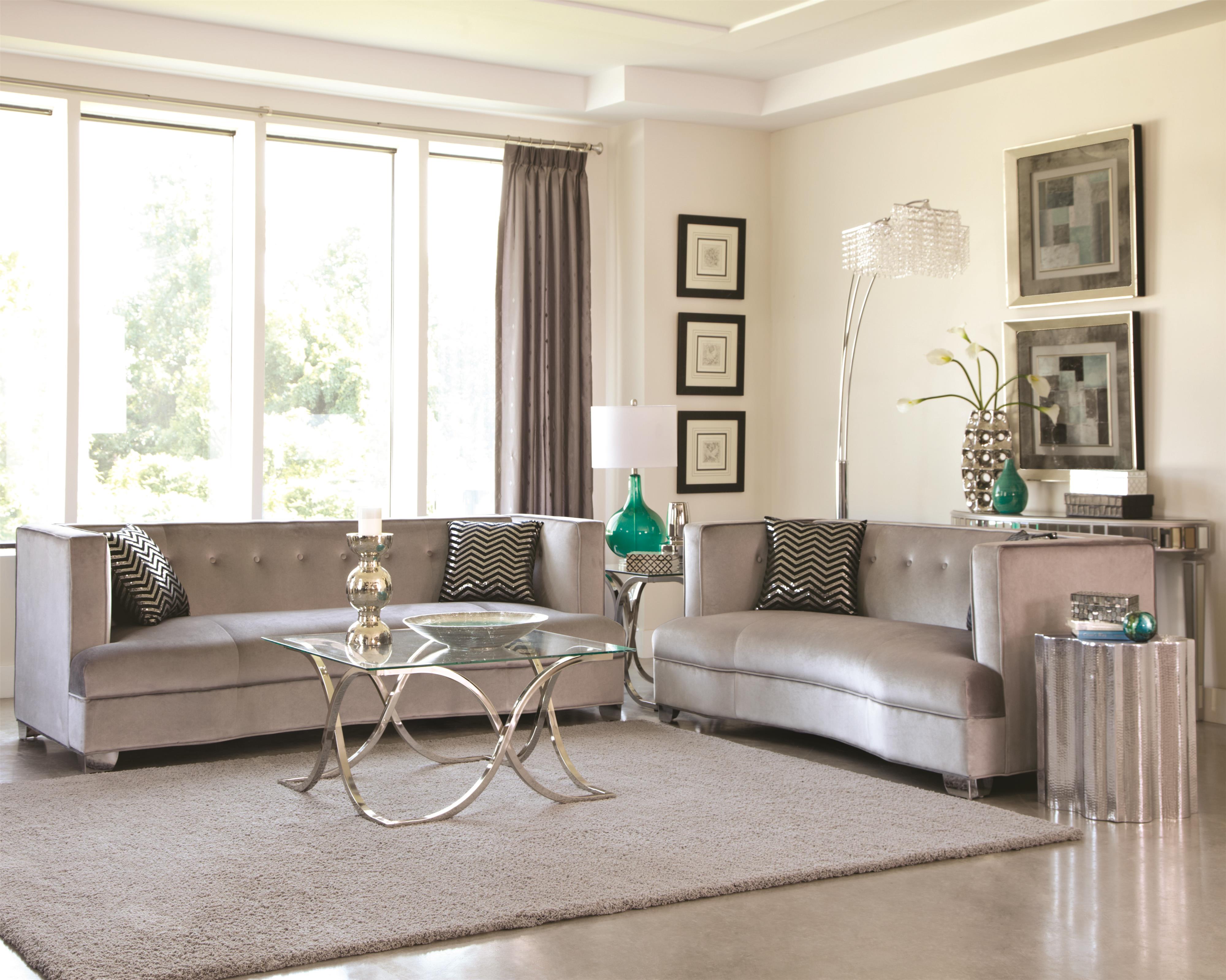 Coaster Caldwell Loveseat with Contemporary Style Value City